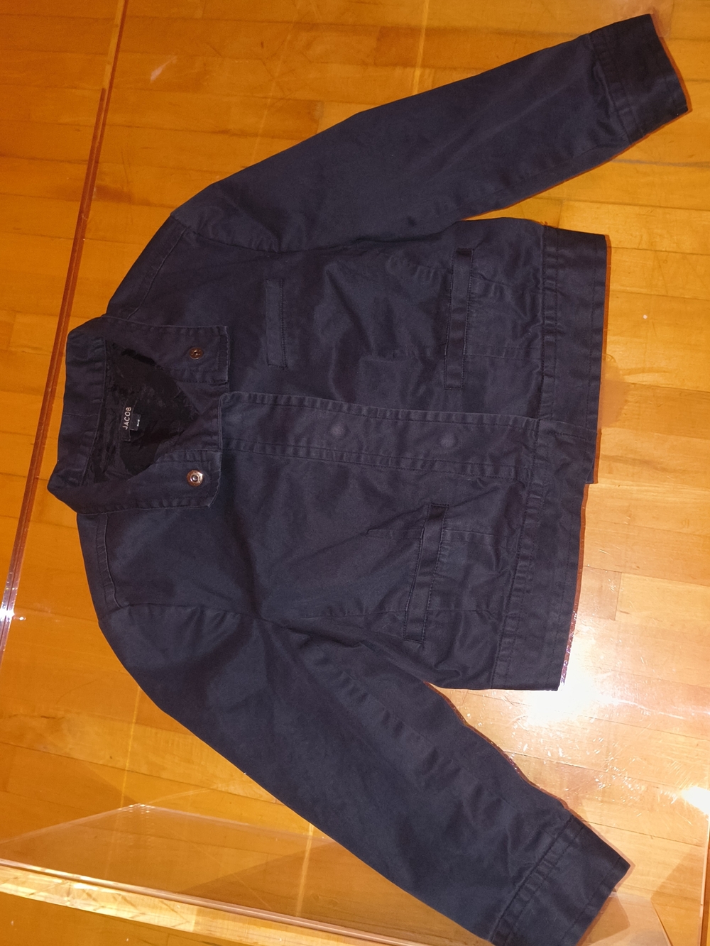 Jacob Navy Utility Jacket with Button Front